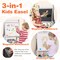 Grey 3-in-1 Kids Art Easel with Magnetic Chalkboard and Whiteboard Perfect Gift for Boys and Girls